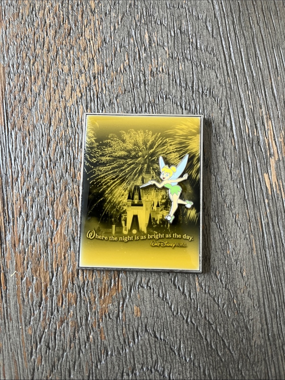 Disney Tinker Bell Yellow and Green Fireworks Castle Collectible Magnet
